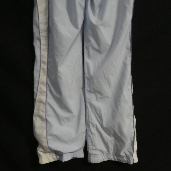 OLD NAVY | medium | Light Blue Insulated Sport Pants with Stripes & Silver Print - Picture 14 of 16